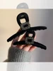 Velvet Hair Claw Large Diamond Square Bule ark Clamp All-Match Autumn Winter New Hair Clip Fre out Fre Look Hair Acce...