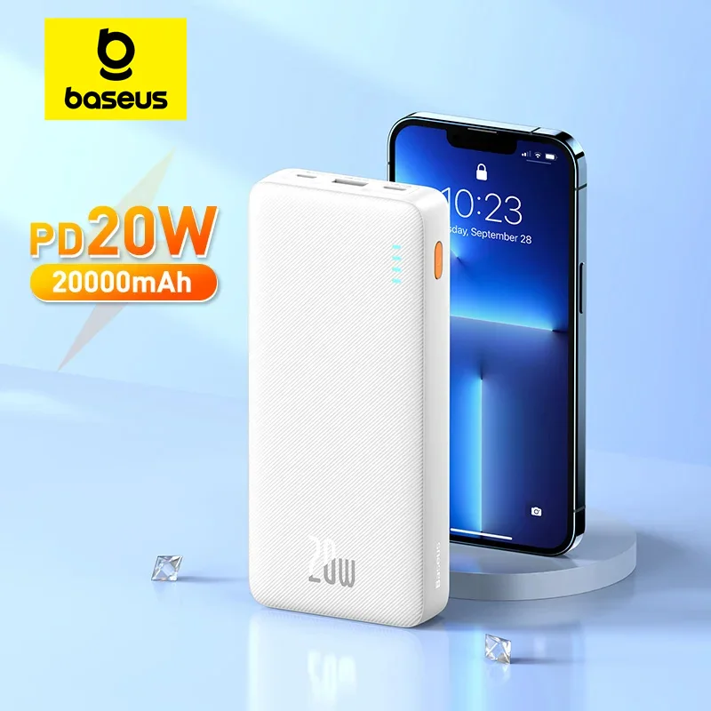 Baseus 20000Mah Power Bank Pd Qc 20W Caricabatterie Portatile Batteria Esterna Carica Rapida Powerbank Per Iphone Huawei Xiaomi Samsung