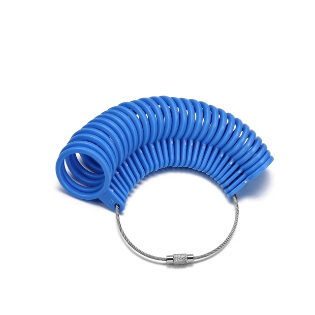 1pcs Professional Jewelry Tools Ring Mandrel Stick Finger Gauge Ring Sizer Measuring UK/US Size For DIY Jewelry Size Tool Sets ring Blue