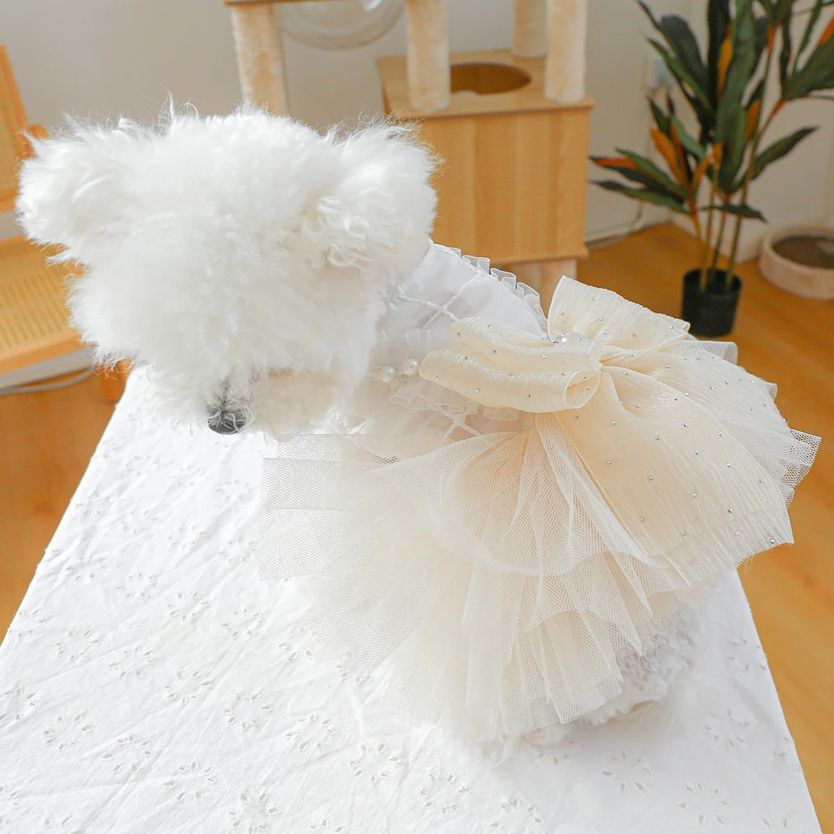 1PC Pet Thin White Wedding Princess Dress 2