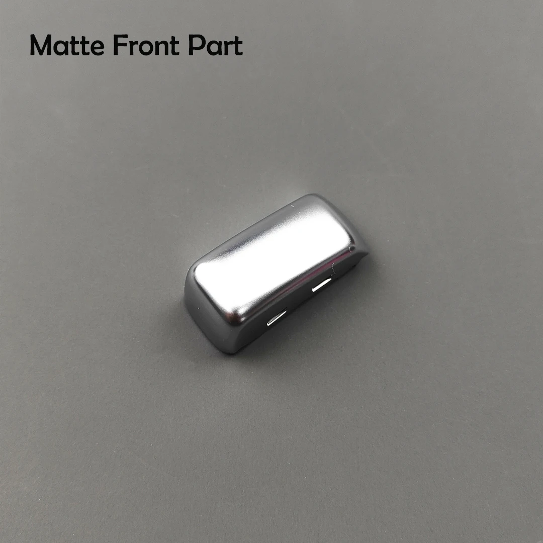 Chrome Matt Leather Shift Knob Gear Side Cover with DSG Emblem