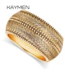 KAYMEN New Bohemia Style Statement Vintage Bangle Embossment Design Fashion Wide Cuff Bracelets Fashion Jewelry for Women 1