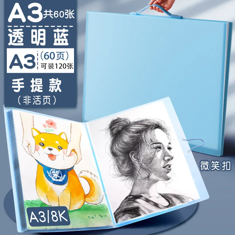 Deluxe Transparent Art Portfolio & Organizer for Artwork and Documents