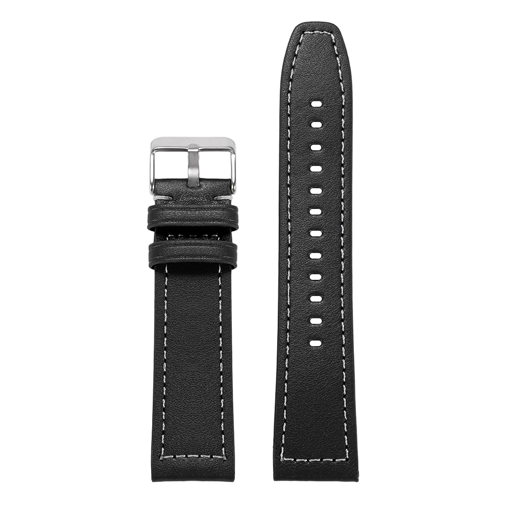 Premium Leather Watchband - Soft Replacement Wrist Strap (22/20mm)