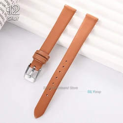 Premium Soft Cowhide Leather Watch Band - Fashionable Wristwatch Strap - 22mm (Light Brown)