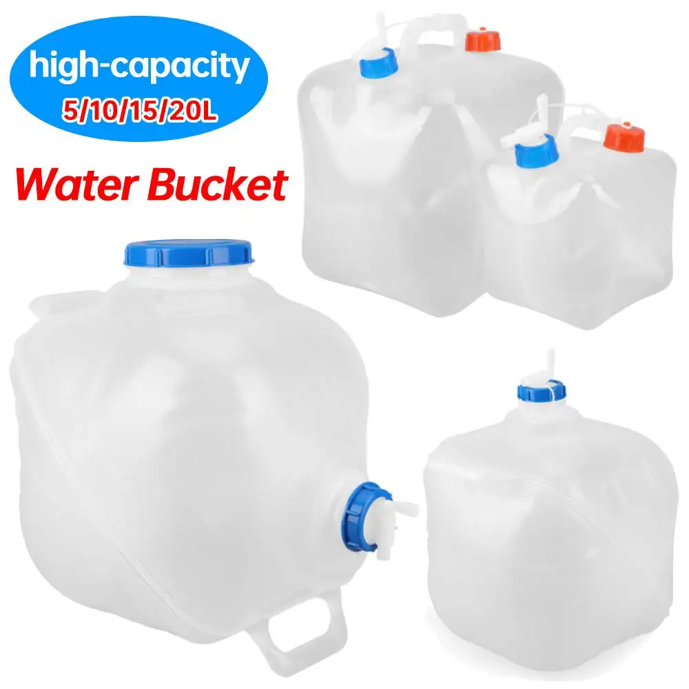 Drinking Water Canister 20/10/5L Portable Folding Water Bag Outdoor Camping Bucket Storage Jug For Fishing Hiking Travel