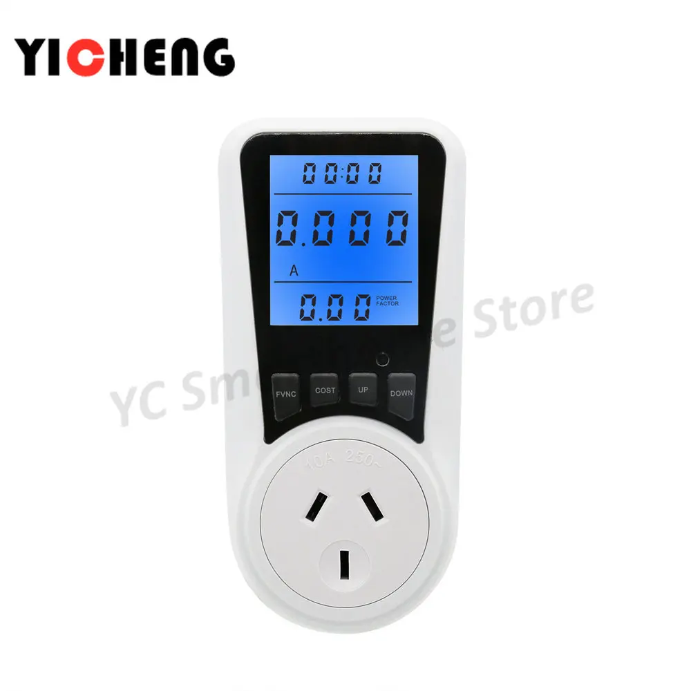Backlight EU US Socket wattmeter power meter energy meter electric consumption meter electricity meter power monitor uk