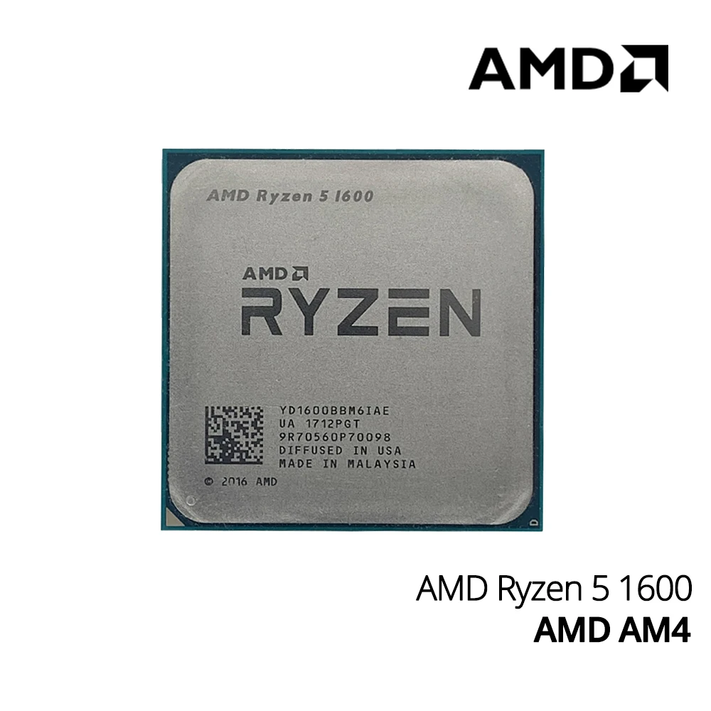 AMD-Processeur CPU Ryzen 5 1600 R5 1600 3.2 GHz, six cœurs, douze fils,  65W, prise YD1600BBM6IAE, AM4, sans refroidisseur | AliExpress