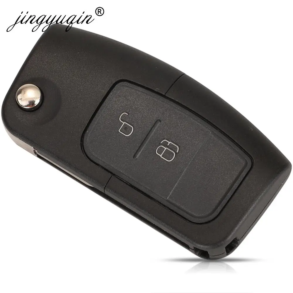 Enhanced Flip Folding Remote Car Key Shell - 3 Button Key Fob Case