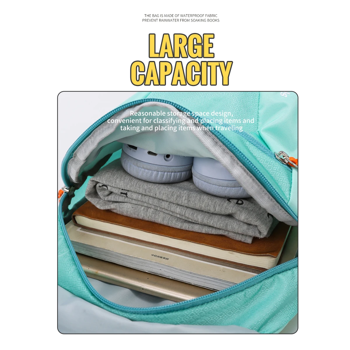 WRELS Outdoor Mountaineering Backpack Large Capacity Sports Backpack Waterproof Folding Schoolbag Ultra-light Cycling Traveling