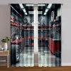 2pcs, Curtains Digital Printed Garage Tools Workshop Versatile 100% Polyester (without rod) Holiday Ldeal for Living Room and 1
