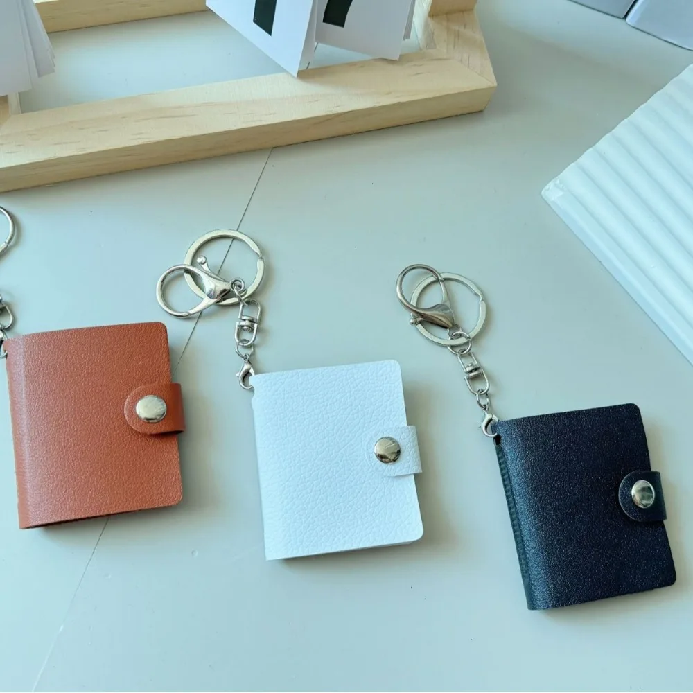 Mini 2 Inch Mini Photo Album 20 Pockets with Keychain Keychain Album Snap Button Design Photo Card Holder photo album,photo card holder,photocard holder
