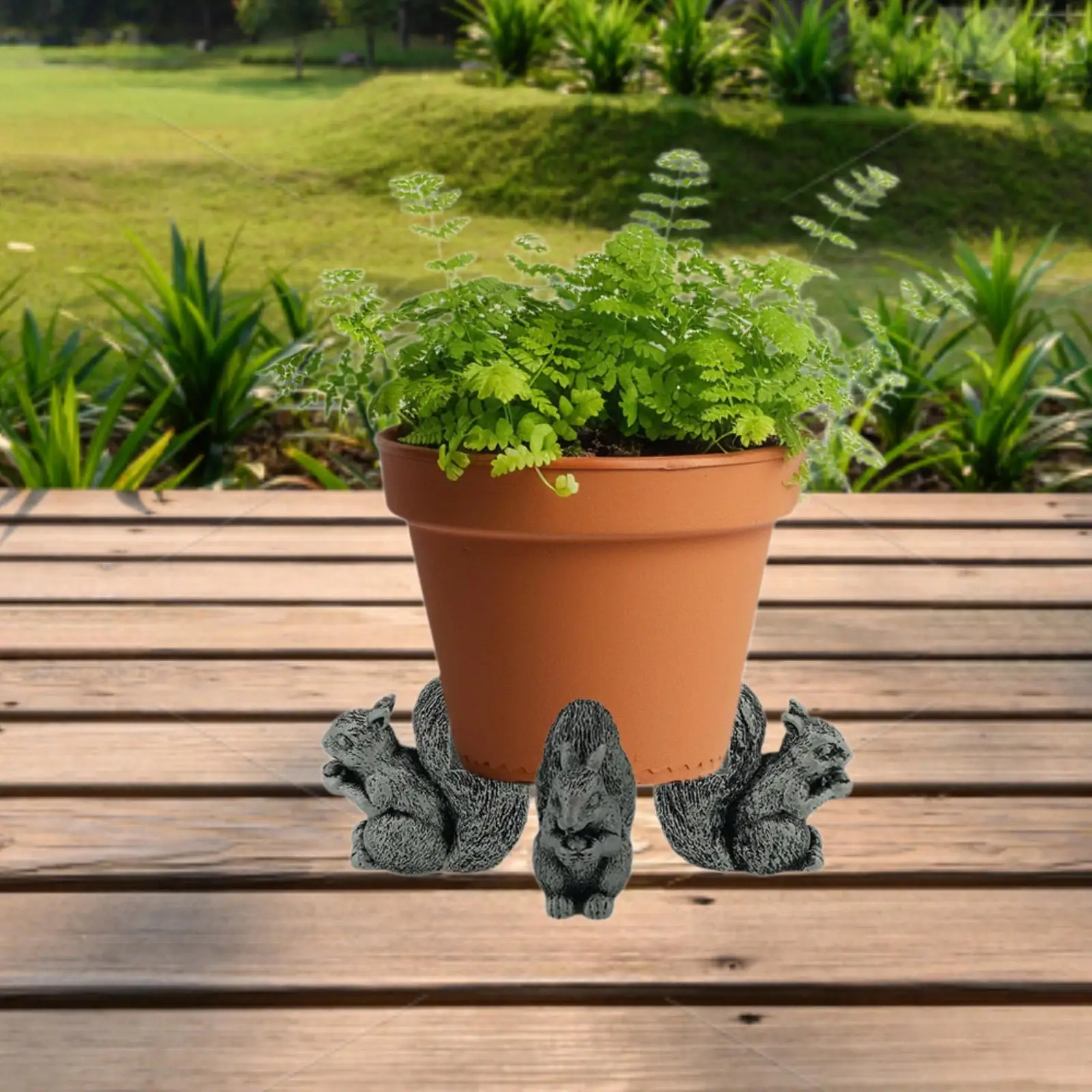 3x Plant Pot Feet Animal Figures Plant Stand for Offices Living Room Outdoor