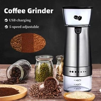 2024 New Electric Coffee Grinder USB Rechargeable Stainless Steel Manual Coffee Mill Machine Bean Grinders Kitchen Accessories 1
