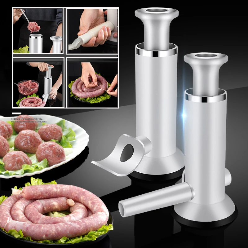 Dual Use Manual Sausage Meatball Stuffer Tool Sausage Maker Meatball Machine Home Kitchen DIY