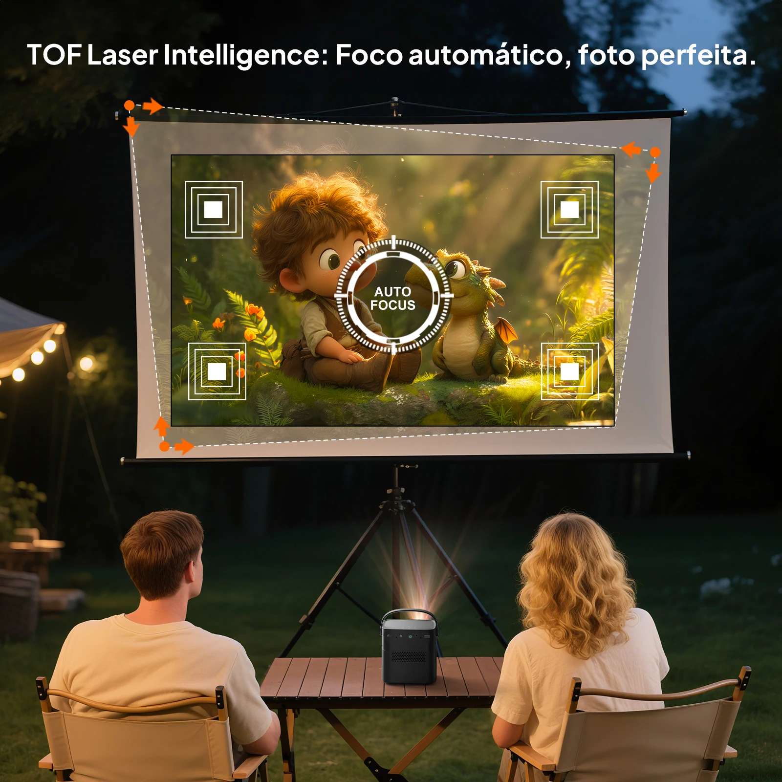 VEVSHAO Projetor V50, mini projetor DLP LED portátil 3D 4K HD WiFi 1080P para cinema em casa com bateria de 15000mAh - Image 5