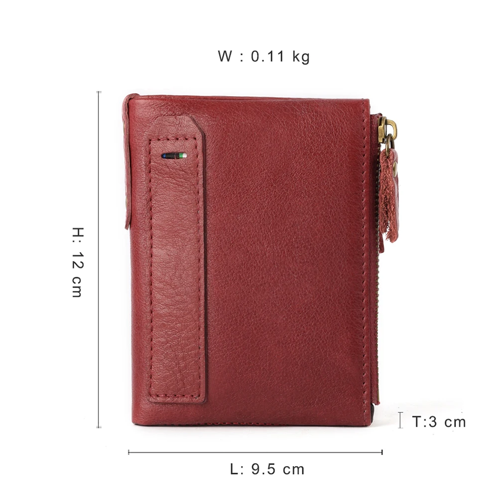 Men's casual leather wallet rfid multi-card Money clip retro cowhide short Card holder gentleman Coin Small purses