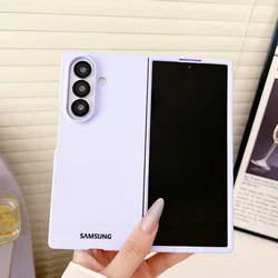 Luxury Ultra - Thin Skin Feel Shockproof Foldable Phone Case - Candy Color Anti - Drop Bumper Cover - Z Fold 3 (Light Purple)