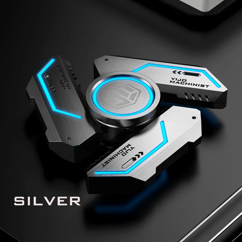 Fidget Spinner Alloy Luminous Light EDC Hand Gyroscope Stress Toys R188 Silent Bearing for Adults Male Christmas Gift sensory fidget toy anti stress toy fidget toy fingertip gyroscope toy finger sensory toy