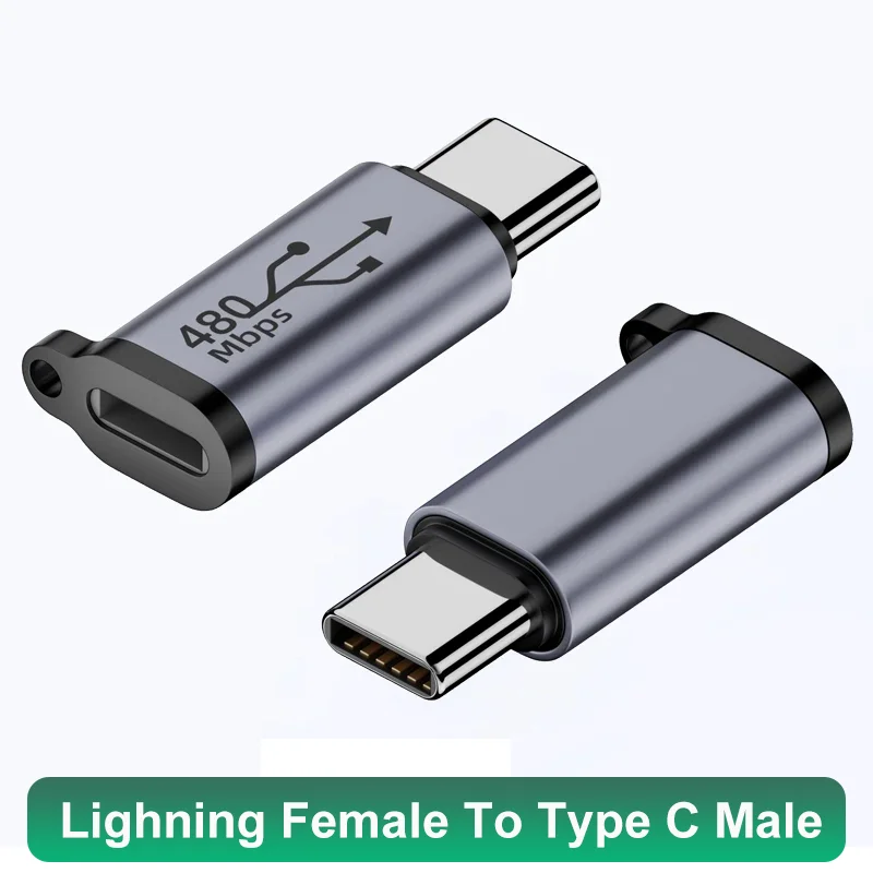 USB C To Lighning Adapter USB C Cable To IOS Fast Charging Connector Lighning Male to Type Female Converter For iPhone