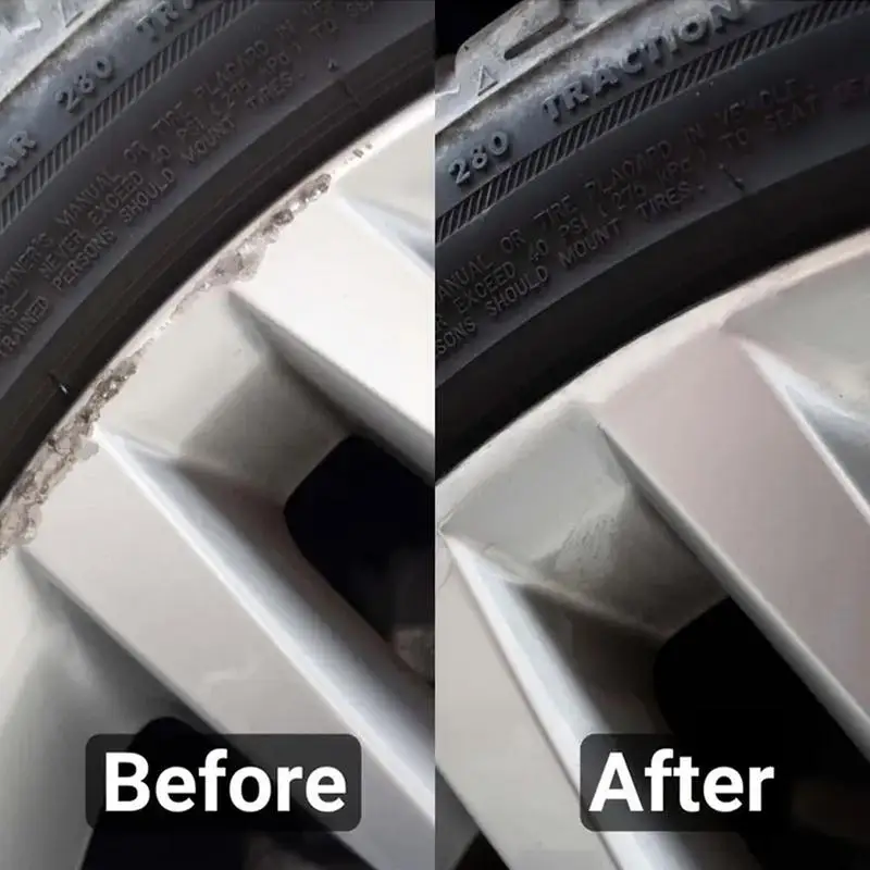 Wheel Cleaning Agent 80g Car Wheel Dust Remover With Sponge Hub Cleaner Car Restorer For Repairing Minor Scratches
