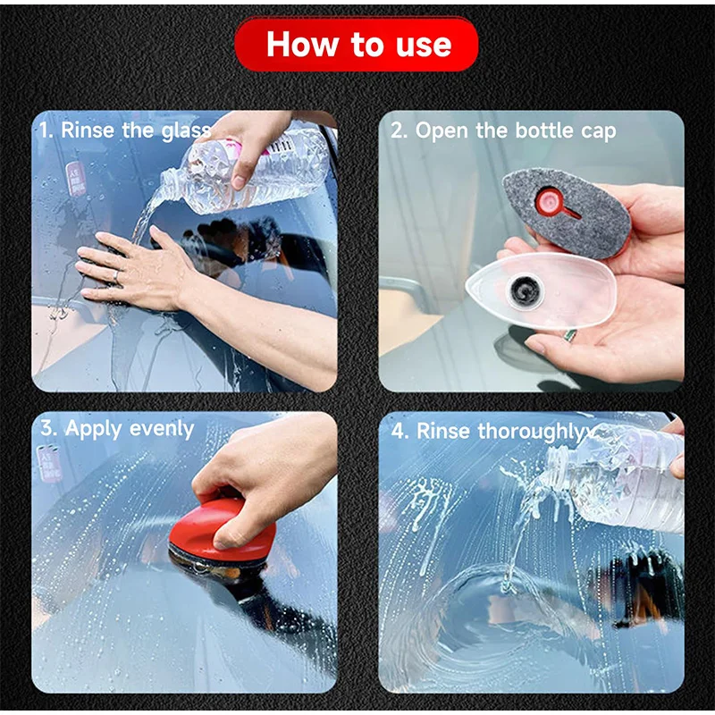 Windshield Cleaner Brush Car Glass Oil Film Cleaner Glossy Powerful Removes Dirt Accessories Cleaning Board Automotive Wash screen cleaner,glass cleaner