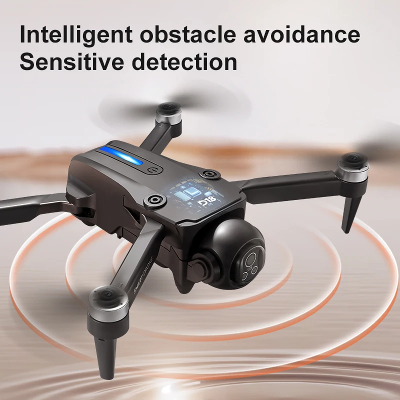 Drone Mini D18 8K avec écran, moteur brushless, évitement obstacles