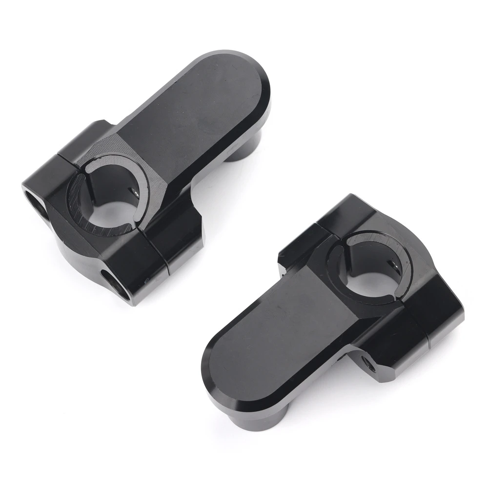 Motorcycle 28mm 1 1/8" Pivoting CNC Aluminum Handlebar Riser Bar Clamps