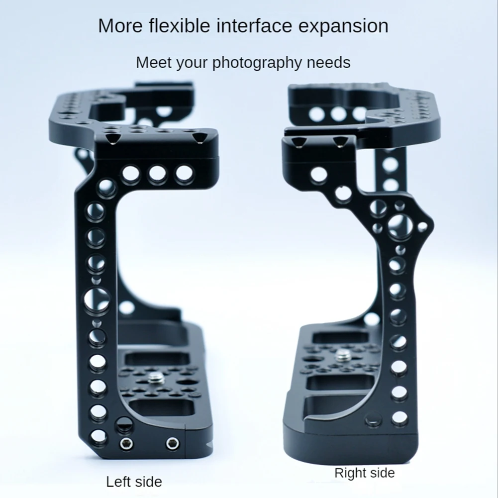 Camera Cage for Canon EOS R Feature with 1/4 3/8 Thread Holes for Magic Arm Microphone Fill Light Attachment