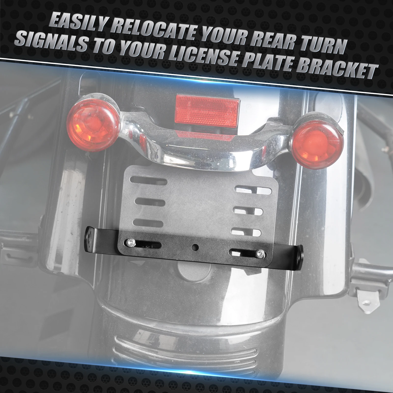 Für Harley Street Glide FLHX 2017-2024 Kennzeichenhalter Hinten Blinker Umzug Kit Road King FLHR FLHRXS Ultra Limited – Detail 3