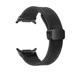 Premium Genuine Leather Watch Strap - Elegant Bracelet - Watch Ultra 2 47mm (Black)