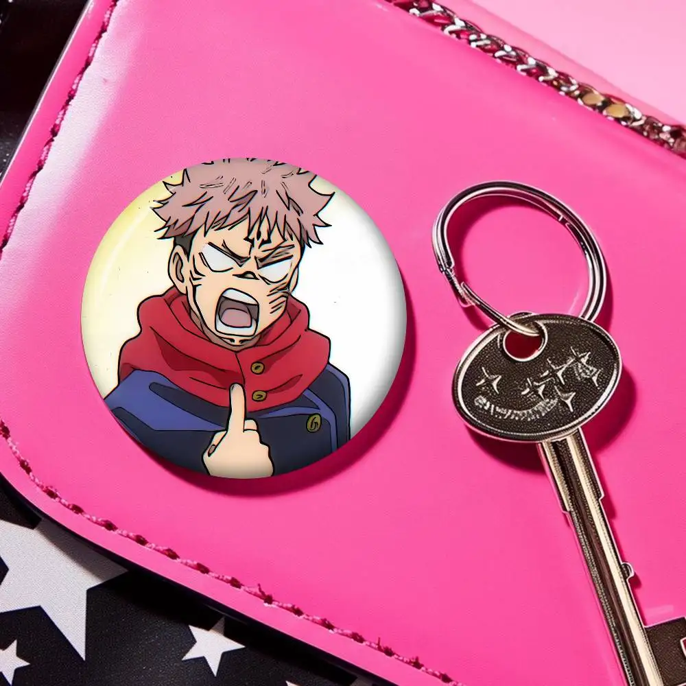 Yuji Itadori Skateboard Meme Brooch - Fun Anime Pin Badge