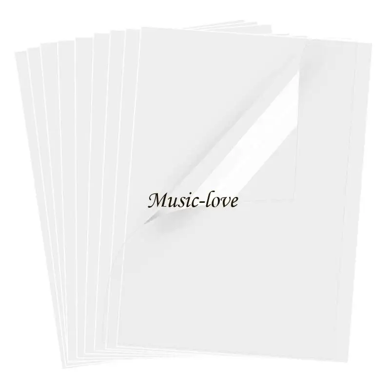 100 매 잉크젯 프린터 및 레이저 용 인쇄 가능한 스티커 용지 4 개 방수 복사 용지 접착 시트 203A