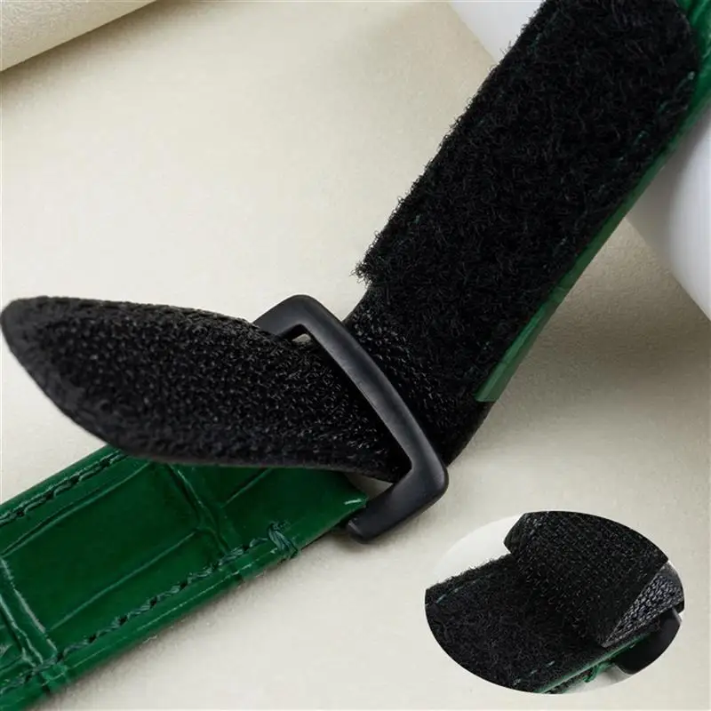SCHIK 20mm Italian Cowhide Leather Watch Band For Rolex Strap For Daytona Submariner GMT Datejust Yacht-Master Belt Folding