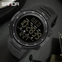 SANDA 6014 Top Brand Waterproof Men Watch Multifunctional Luminous Digital Wristwatch Outdoors Sports Student Watches Fashion 2