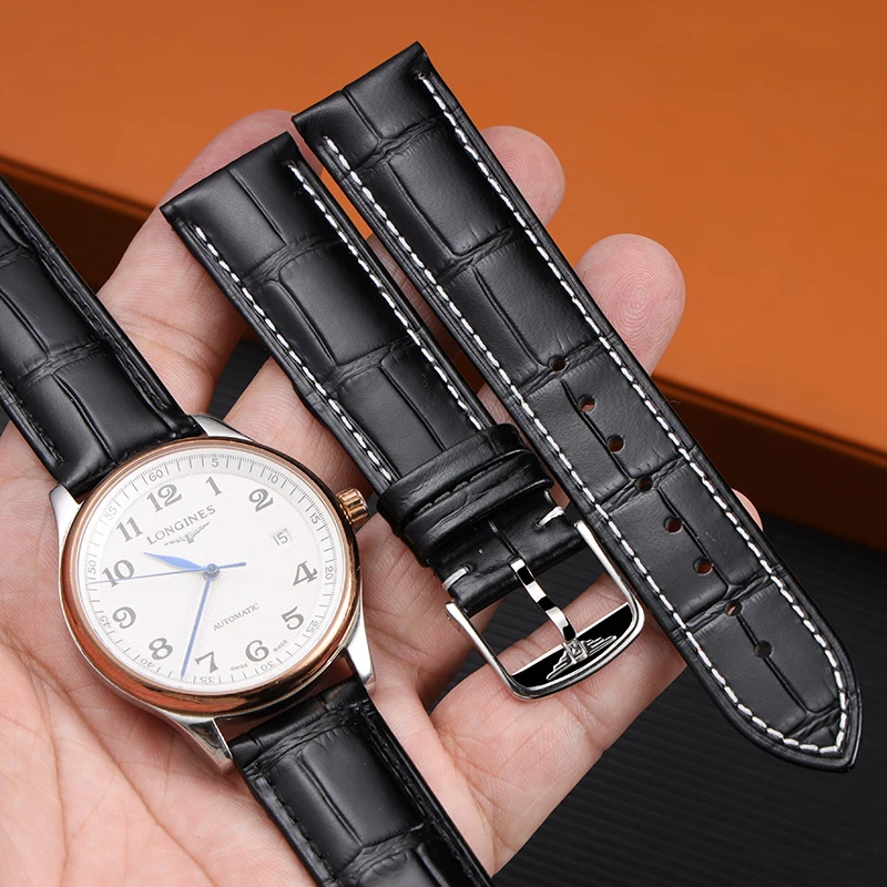 

14 15 18 19 20 21 22mm Genuine Calfskin Watchband for Longines Master L2 L4 L2.628/L2.673 Cowhide Leather Watch Strap Bracelet