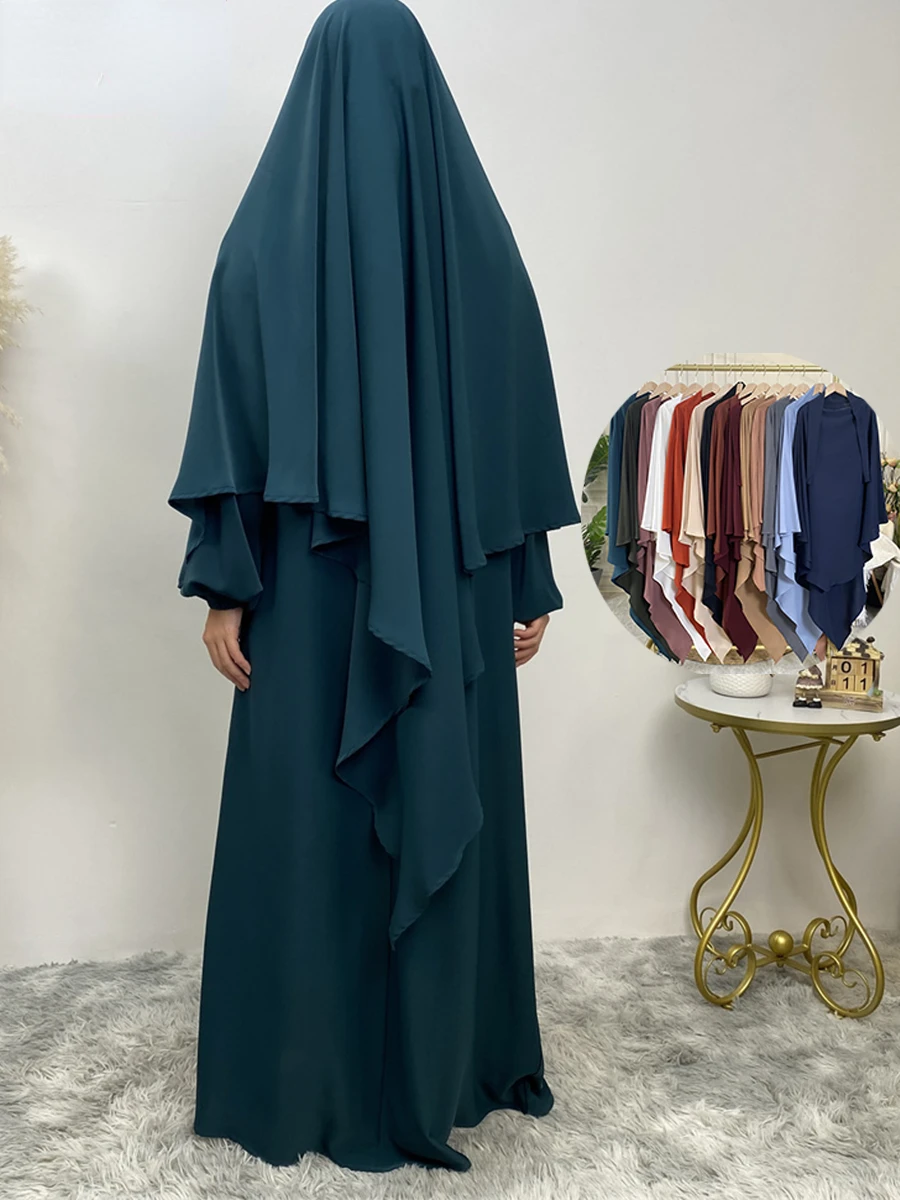 

Ramadan Hijabs For Woman Muslim Woman Abaya Dubai Multicolor Turkey Khimar Prayer Women's Clothing Nida Islamic Scarf Kimono