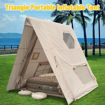 Triangle Inflatable Camping Tent Easy Setup 4 Season 2 Persons Waterproof Windproof Outdoor Tent portable house hiking fishing 1