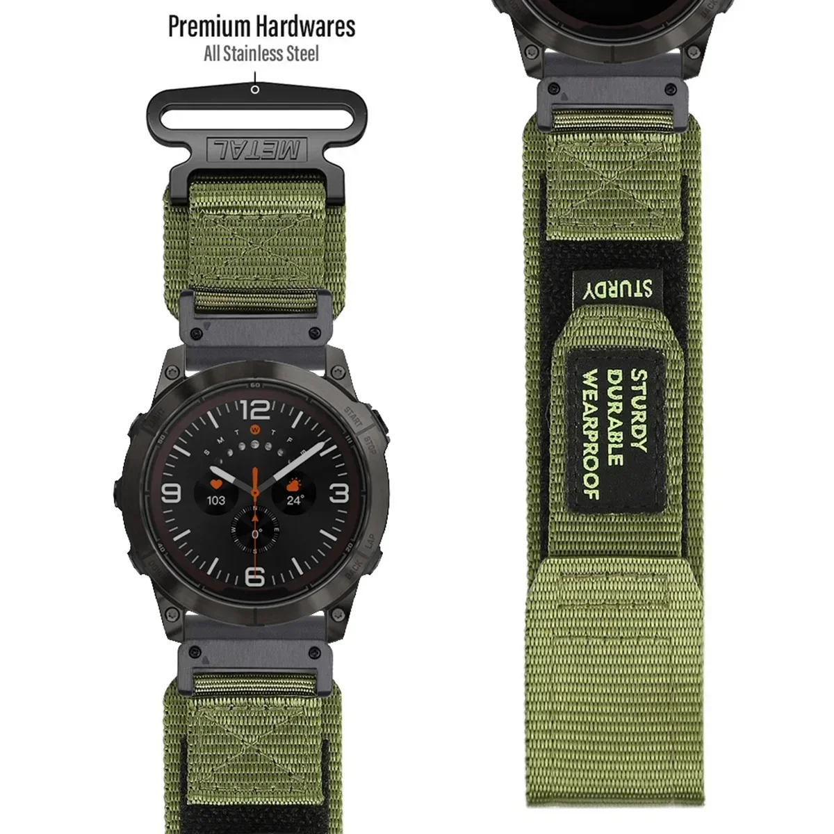 รูปสินค้า สายนาฬิกาสำหรับ Garmin Fenix 8 7X 7 Pro 6 6X Pro 5X 5 Plus 26มม. และ 22มม.