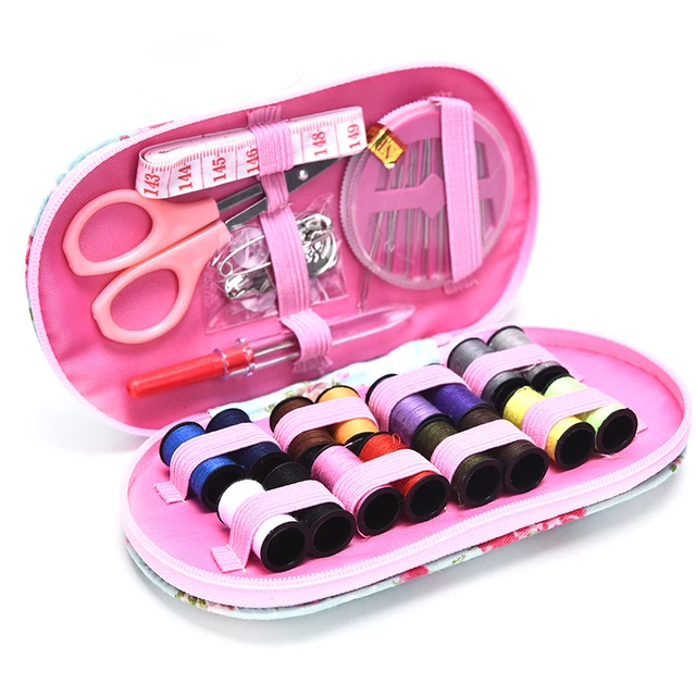 Mini Sewing Mending Kit Portable Stylish Zippered Storage Case Home Travel  Sewing Box Needle Threads Box DIY Sewing Accessories - AliExpress