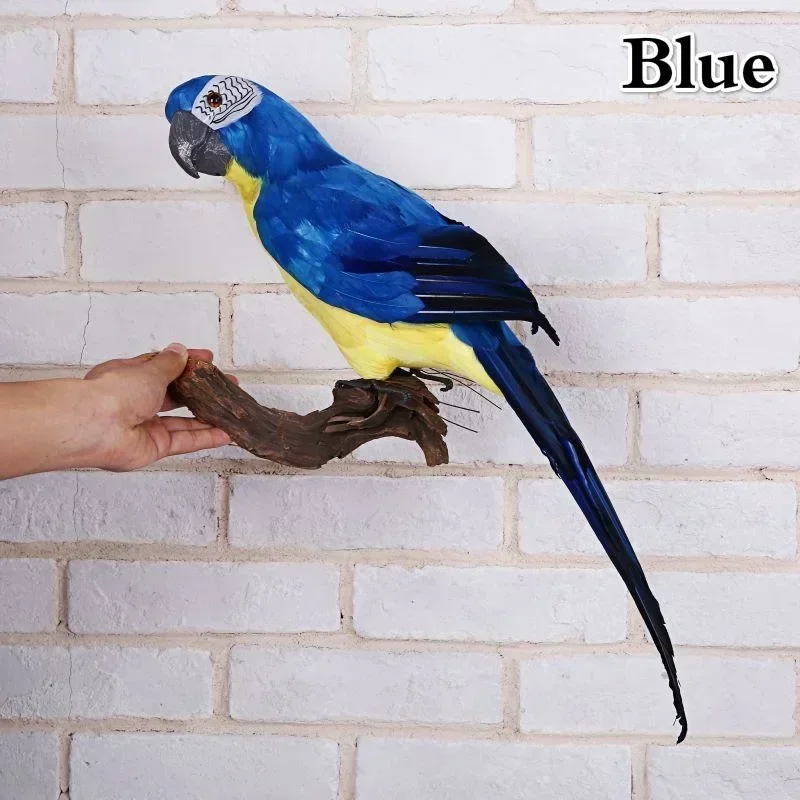 Gefälschte Tier Vogel Garten Requisiten Marke Neue Kreative 45 cm Simulierte Papagei Handgemachte Ara Schaum Feder Rasen Statue Ornamente – Detail 8