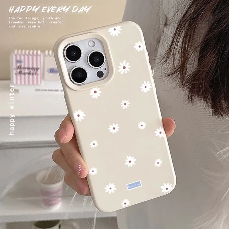 Charming Daisy Flower Shockproof Silicone Phone Case
