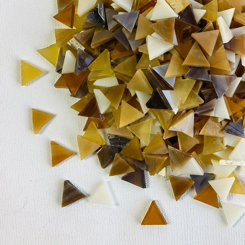 Carreaux De Mosaïque 115 G (environ 200 Pièces) Carreaux De Mosaïque En Mica Rhombique Translucides Pour Travaux Manuels (cyan-transparent