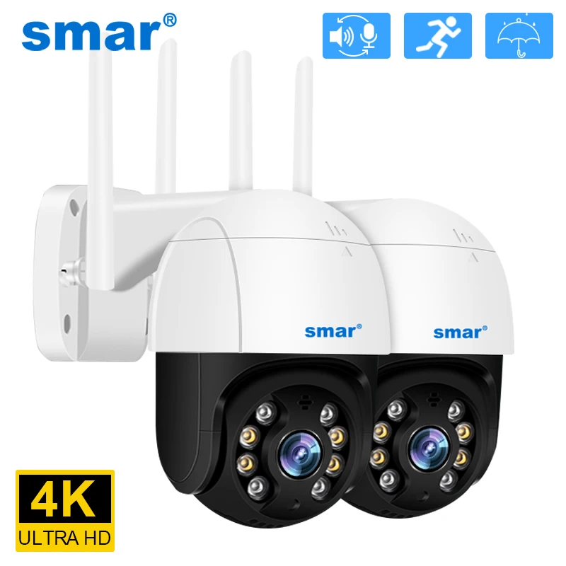 Smar 2PCS/SET 4K 8MP Wireless PTZ Camera 5x Digital Zoom AI Human Detect Two Way Audio Smart Home Security ONVIF CCTV IP Cameras
