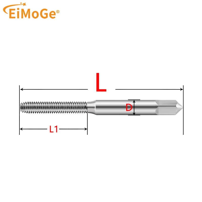 EiMoGe UNC HSSE-M42 JIS 표준 코팅 롤 포밍 탭 1-64 2-56 3-48 4-40 5-40 6-32- 5/8 기계 나사산 탭