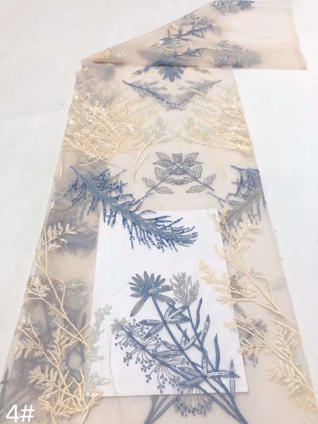 

Simple Sequin Design Lace With Sharkle 3D Embroidery French Tulle Net African Nigeria Fabirc For Weddings Evening Dresses Party