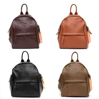 SC Luxury Quality Genuine Cow Leather Women Backpack Retro Casual Solid Color Shoulder Bags Satchel Simple Daily Travel Day Pack 2