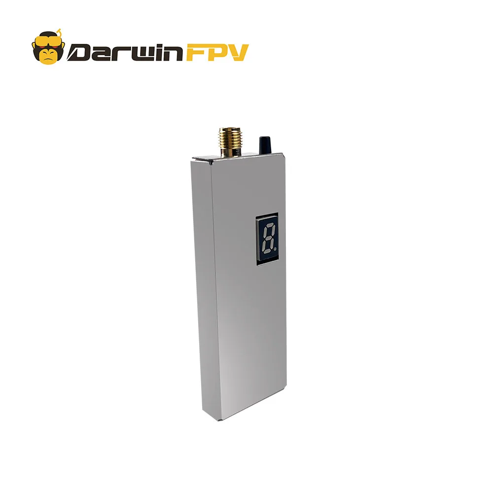 Récepteur RC 2.4G avec antenne, connecté à un drone FPV en gros plan.