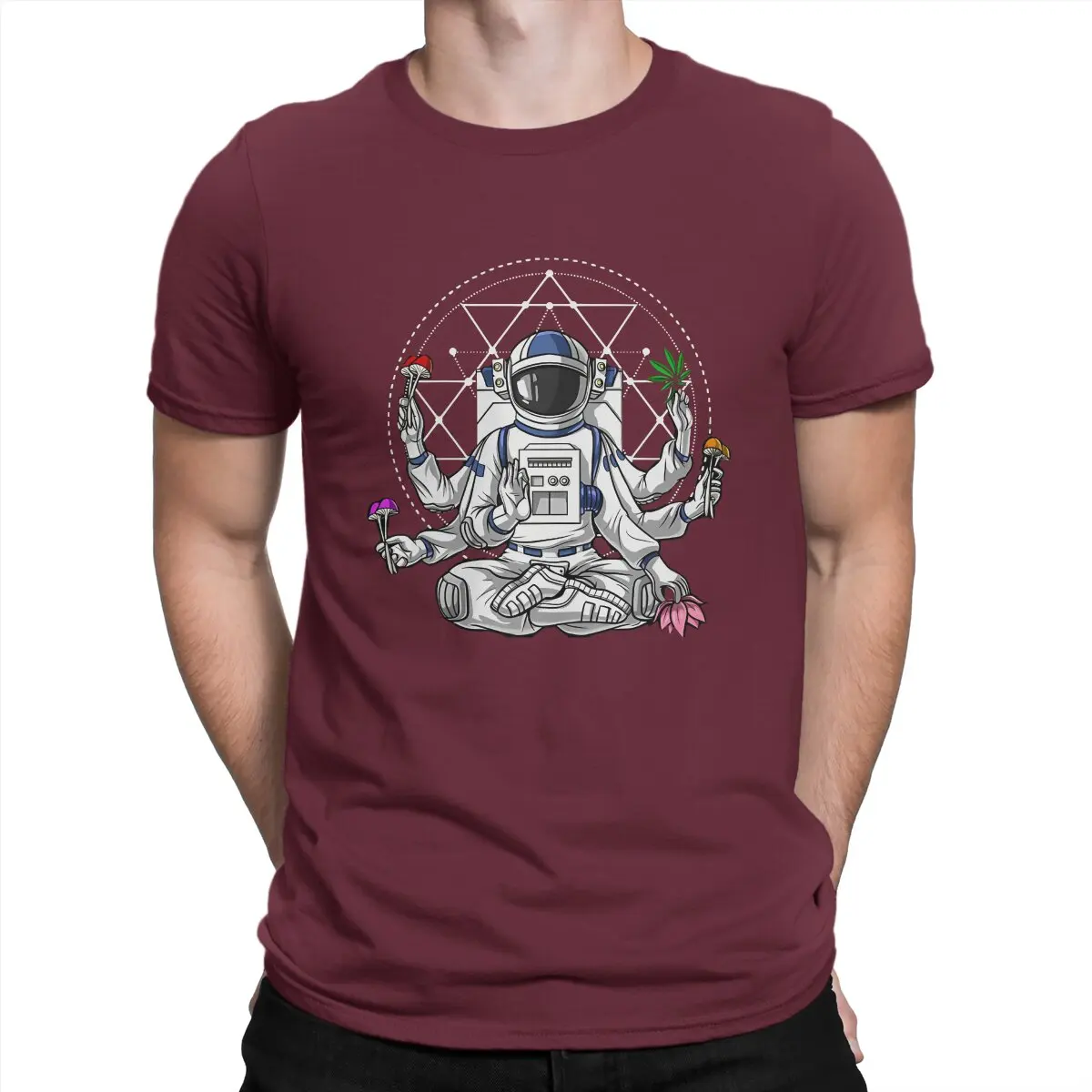 thumbnail image 1 of Camiseta psiconauta psicodélica de astronauta, impresionante camiseta de algodón puro, camiseta de manga corta, camiseta de psiconautas, ropa clásica de cuello redondo, 1 of 7