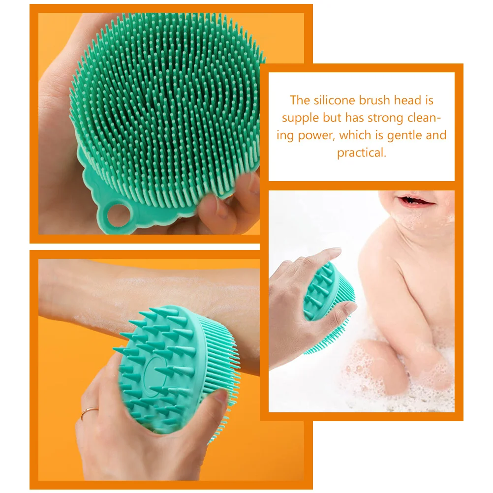 Sensory Tactile Brush Infant Bath Supple Bristle Body Scrubber Sponge Professional Shower Silicone Silica Gel Massage Adorable